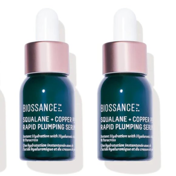 Biossance Other - NIB x2 Biossance Squalane + Hyaluronic Acid Copper Peptide Rapid Plumping Serum